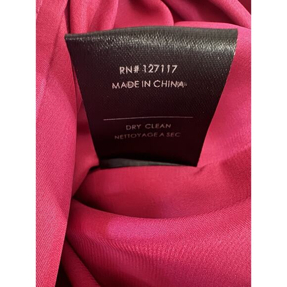 Badgley Mischka Guipur Lace Dress Pink Roll Tab Sleeve Business Casual 12 - Picture 9 of 10